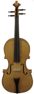 Scroll front of violin called Forgiveness