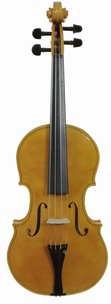 Full front of violin called Devotion